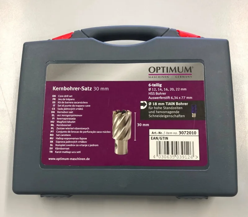 Optimum Core Drill / Annular Cutter 6 pce set