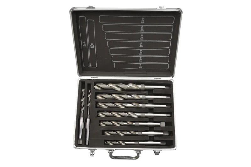 OPTIMUM Taper Shank Drill Boxed Set 3MT 14.5mm-30mm 9PCES
