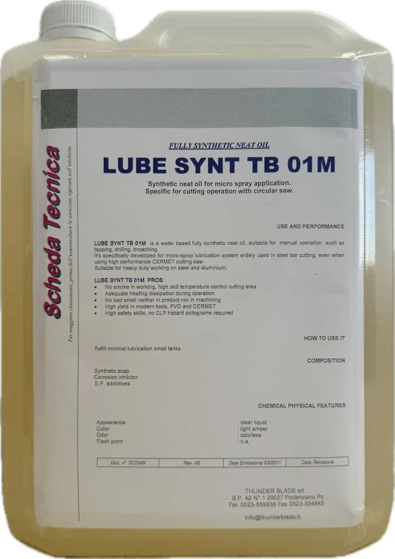 Thunder Blade Minimal quantity Mist lube oil SYNT TB 01M