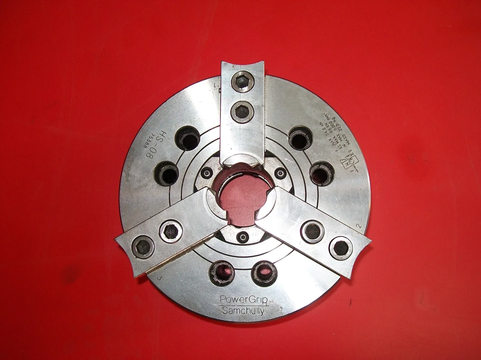 Samchully PowerGrip HS-08 Used Hydraulic 3 Jaw Chuck