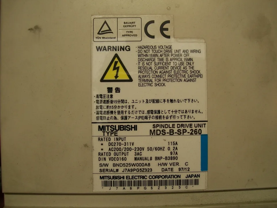 Mitsubishi MDS-B-SP-260 Used Spindle Drive Unit