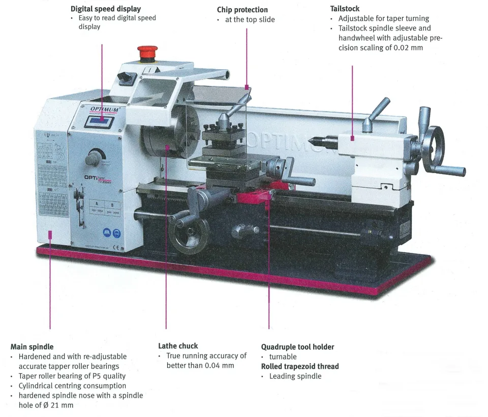 OPTIMUM TU2004V Hobby Bench Lathe