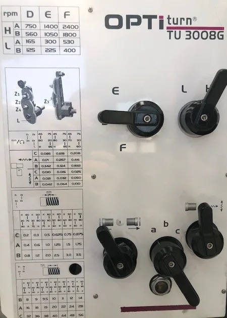 OPTIMUM TU3008G Single Phase Lathe