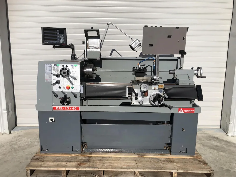 Turret ERL-1340 Used Centre Lathe c/w DRO & QCT