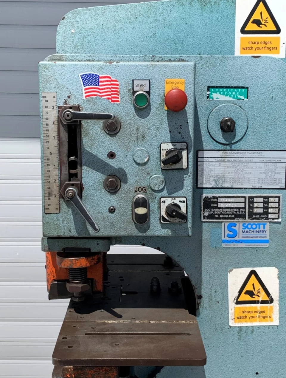 Scotchman 6509-24M Used Hydraulic Punch & Shear, 65 Ton