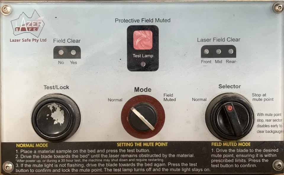 Used Laser Safe LZS-003 To suit Hydraulic Press