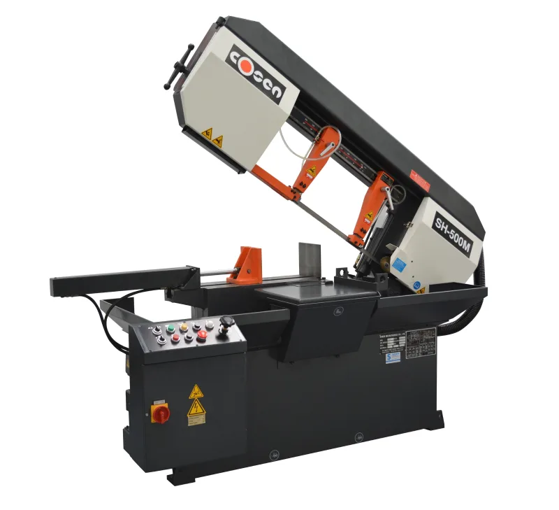 Cosen SH-500M Semi Automatic Mitre Cutting Bandsaw c/w 1M Table