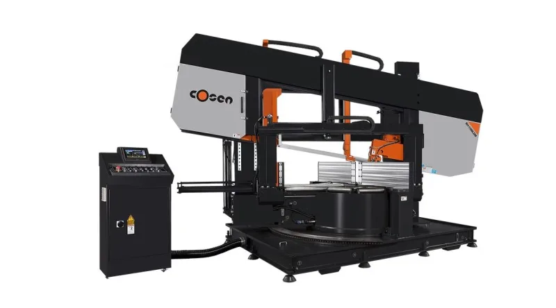 Cosen SH-1100LDM Semi Automatic Double Mitre Bandsaw