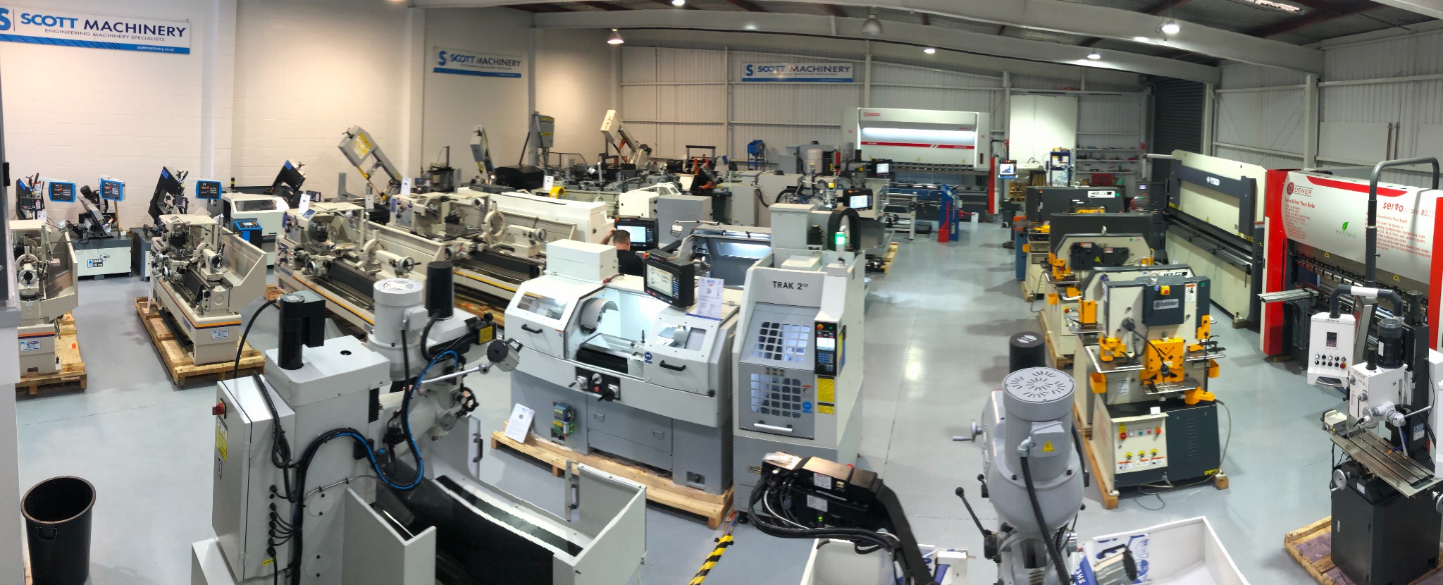 Scott Machinery Auckland showroom with engineering machinery